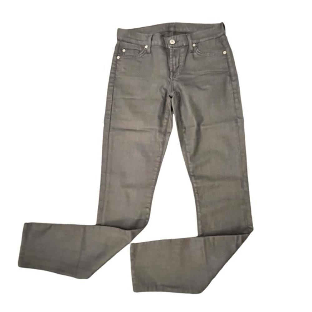 7 for‎ All Mankind The Skinny Black Denim Skinny Jeans Low Rise Womens Size 26